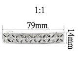 LO1428 - Rhodium White Metal Tiaras & Hair Clip with Top Grade Crystal in Clear - Alamode - Flyclothing LLC