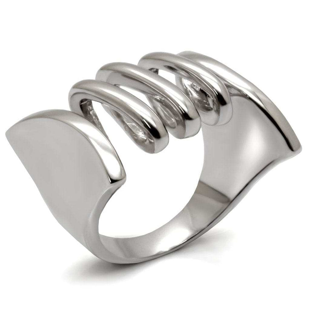 LO1521 - Rhodium Brass Ring with No Stone - Alamode - Flyclothing LLC