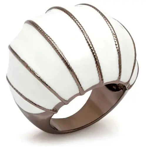 LO1638 - Chocolate Gold Brass Ring with No Stone - Alamode - Flyclothing LLC