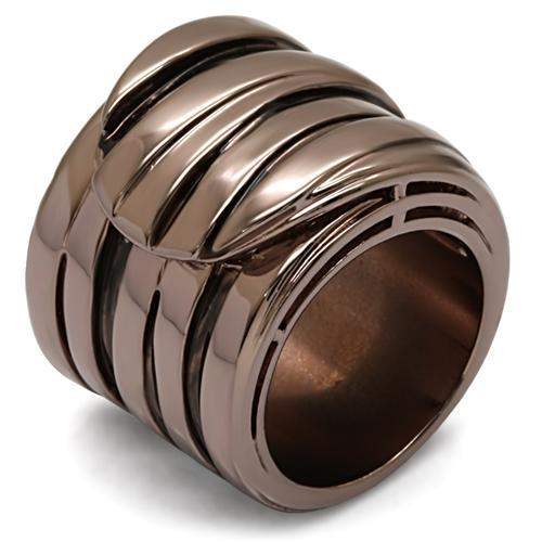 LO1643 - Chocolate Gold Brass Ring with No Stone - Alamode - Flyclothing LLC