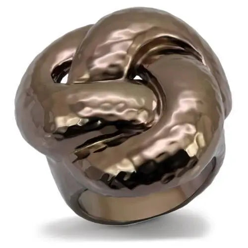 LO1692 - Chocolate Gold Brass Ring with No Stone - Alamode - Flyclothing LLC