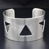 LO1946 - High polished (no plating) Stainless Steel Bangle with No Stone - Alamode - Flyclothing LLC