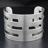 LO1948 - High polished (no plating) Stainless Steel Bangle with No Stone - Alamode