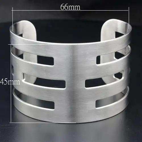 LO1948 - High polished (no plating) Stainless Steel Bangle with No Stone - Alamode - Flyclothing LLC