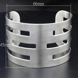 LO1948 - High polished (no plating) Stainless Steel Bangle with No Stone - Alamode