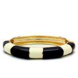 LO1959 - Gold White Metal Bangle with No Stone - Alamode