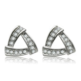 LO1975 - Rhodium White Metal Earrings with Top Grade Crystal  in Clear - Alamode