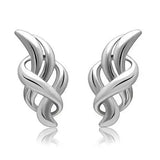 LO1991 - Rhodium White Metal Earrings with No Stone - Alamode - Flyclothing LLC