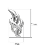 LO1991 - Rhodium White Metal Earrings with No Stone - Alamode