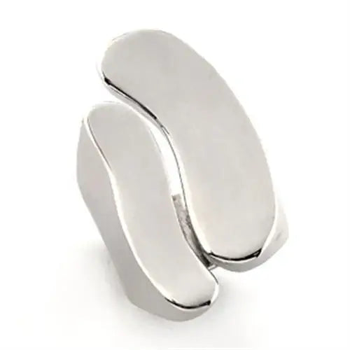 LO201 - Rhodium White Metal Ring with No Stone - Alamode - Flyclothing LLC