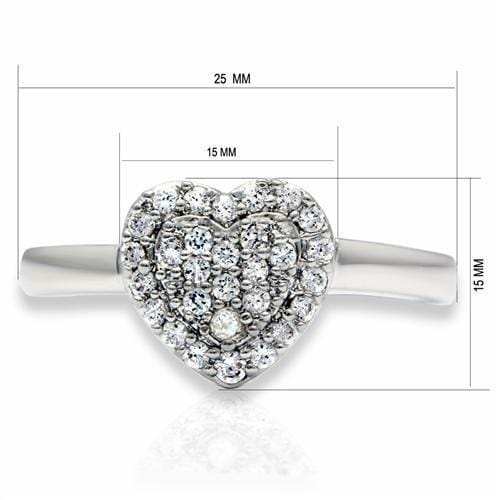 LO2056 - Rhodium Brass Ring with AAA Grade CZ in Clear - Alamode - Flyclothing LLC