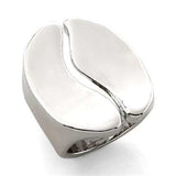 LO206 - Rhodium White Metal Ring with No Stone - Alamode - Flyclothing LLC