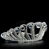 LO2108 - Imitation Rhodium Brass Tiaras & Hair Clip with Top Grade Crystal  in Clear - Alamode