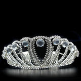 LO2108 - Imitation Rhodium Brass Tiaras & Hair Clip with Top Grade Crystal  in Clear - Alamode