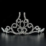 LO2112 - Imitation Rhodium Brass Tiaras & Hair Clip with Top Grade Crystal  in Clear - Alamode