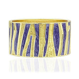 LO2118 - Flash Gold White Metal Bangle with Epoxy  in No Stone - Alamode