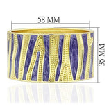 LO2118 - Flash Gold White Metal Bangle with Epoxy  in No Stone