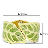 LO2121 - Flash Gold White Metal Bangle with Epoxy in No Stone - Alamode - Flyclothing LLC