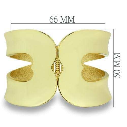 LO2122 - Flash Gold White Metal Bangle with No Stone - Alamode - Flyclothing LLC