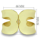 LO2122 - Flash Gold White Metal Bangle with No Stone - Alamode