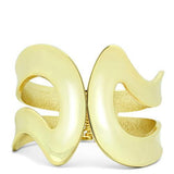 LO2124 - Flash Gold White Metal Bangle with No Stone - Alamode