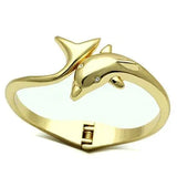 LO2125 - Flash Gold White Metal Bangle with Top Grade Crystal in Clear - Alamode - Flyclothing LLC