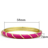 LO2139 - Flash Gold White Metal Bangle with Epoxy in No Stone - Alamode - Flyclothing LLC