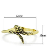 LO2140 - Flash Gold White Metal Bangle with Top Grade Crystal in Clear - Alamode - Flyclothing LLC