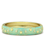 LO2151 - Flash Gold White Metal Bangle with Top Grade Crystal in Clear - Alamode - Flyclothing LLC