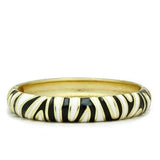 LO2152 - Flash Gold White Metal Bangle with Epoxy in No Stone - Alamode - Flyclothing LLC