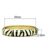 LO2152 - Flash Gold White Metal Bangle with Epoxy  in No Stone - Alamode