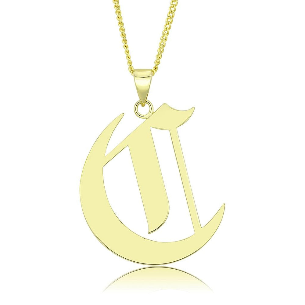 LO228 - Gold Brass Chain Pendant with No Stone - Alamode