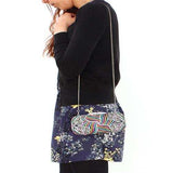 LO2365 - Imitation Rhodium White Metal Clutch with Top Grade Crystal in Multi Color - Alamode - Flyclothing LLC