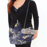 LO2365 - Imitation Rhodium White Metal Clutch with Top Grade Crystal in Multi Color - Alamode - Flyclothing LLC