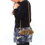 LO2371 - Gold White Metal Clutch with Top Grade Crystal in Multi Color - Alamode - Flyclothing LLC