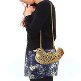LO2378 - Gold White Metal Clutch with Top Grade Crystal in Multi Color - Alamode - Flyclothing LLC