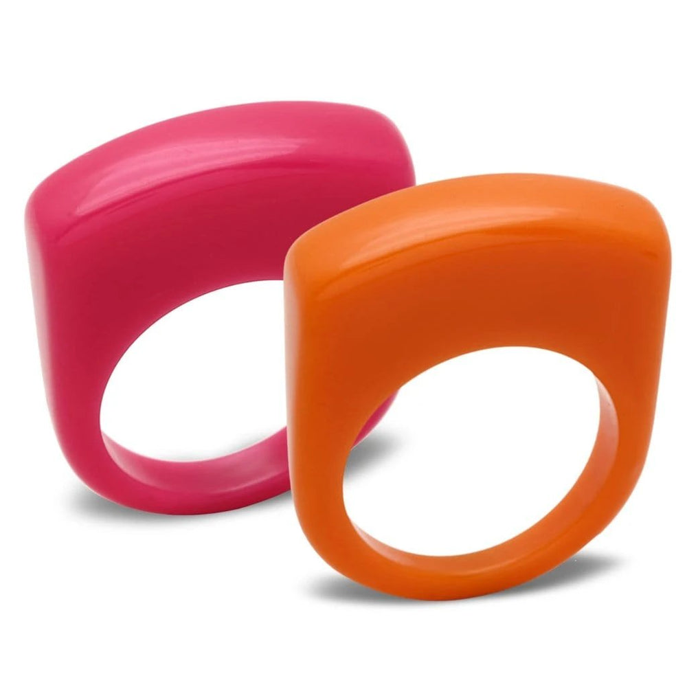 LO2383 -  Resin Ring with Synthetic Synthetic Stone in Multi Color - Alamode