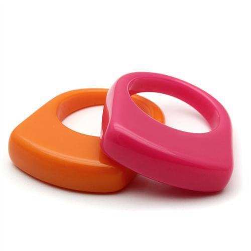 LO2383 - Resin Ring with Synthetic Synthetic Stone in Multi Color - Alamode - Flyclothing LLC