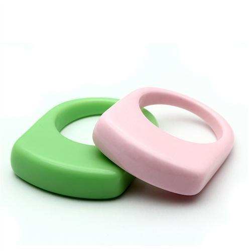 LO2384 - Resin Ring with Synthetic Synthetic Stone in Multi Color - Alamode - Flyclothing LLC