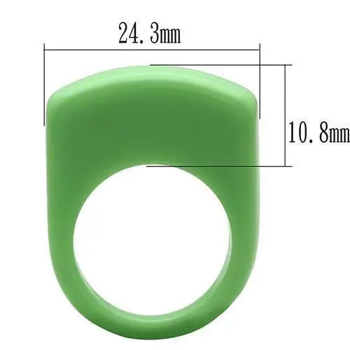 LO2384 - Resin Ring with Synthetic Synthetic Stone in Multi Color - Alamode - Flyclothing LLC
