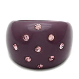 LO2386 - Resin Ring with Synthetic Synthetic Stone in Multi Color - Alamode - Flyclothing LLC