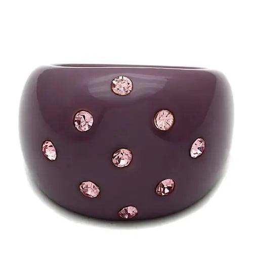 LO2386 - Resin Ring with Synthetic Synthetic Stone in Multi Color - Alamode - Flyclothing LLC
