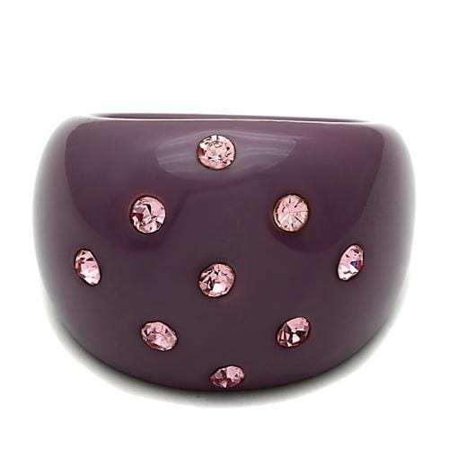 LO2386 - Resin Ring with Synthetic Synthetic Stone in Multi Color - Alamode - Flyclothing LLC