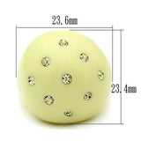 LO2387 -  Resin Ring with Synthetic Synthetic Stone in Multi Color - Alamode