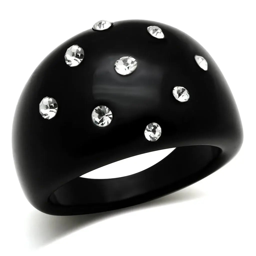 LO2388 - Resin Ring with Synthetic Synthetic Stone in Multi Color - Alamode - Flyclothing LLC
