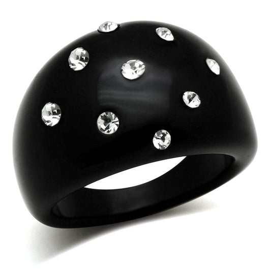 LO2388 - Resin Ring with Synthetic Synthetic Stone in Multi Color - Alamode - Flyclothing LLC