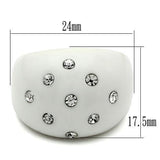 LO2389 -  Resin Ring with Synthetic Synthetic Stone in Multi Color - Alamode