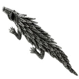 LO2394 - Imitation Rhodium White Metal Brooches with Top Grade Crystal in Jet - Alamode - Flyclothing LLC