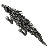 LO2394 - Imitation Rhodium White Metal Brooches with Top Grade Crystal  in Jet