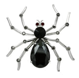 LO2397 - Imitation Rhodium White Metal Brooches with AAA Grade CZ in Jet - Alamode - Flyclothing LLC